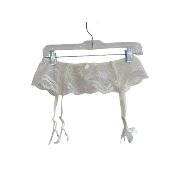 SIMONE PERELE White Lace Garter Belt Wedding Feminine Romantic - Size 4 / L - Picture 1 of 13